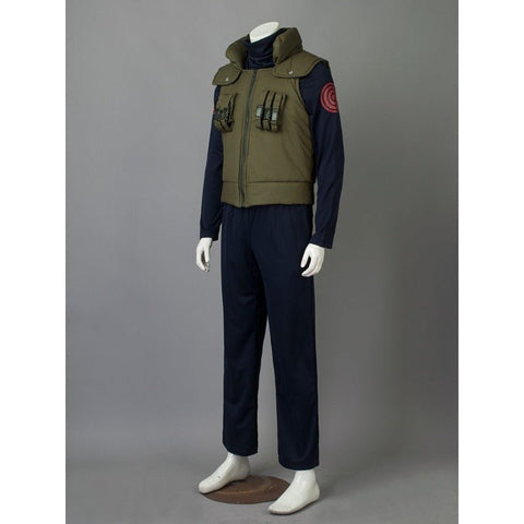 Naruto Hatake Kakashi Military Uniform Cosplay Costume, Anime Male Outfit for Halloween Carnival Party - Coscosmos
