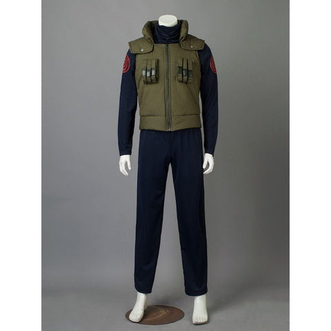 Naruto Hatake Kakashi Military Uniform Cosplay Costume, Anime Male Outfit for Halloween Carnival Party - Coscosmos