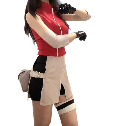 Naruto Sakura Cosplay Costume - Shippuden Haruno Sakura Outfit with Wig & Headband - Coscosmos