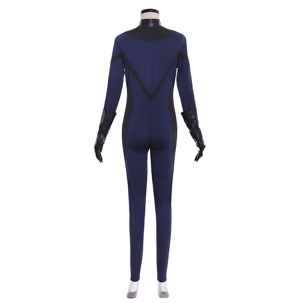 Navy Blue Spandex Fantastic Four Bodysuit Invisible Woman Cosplay Costume for Adults and Kids - Coscosmos