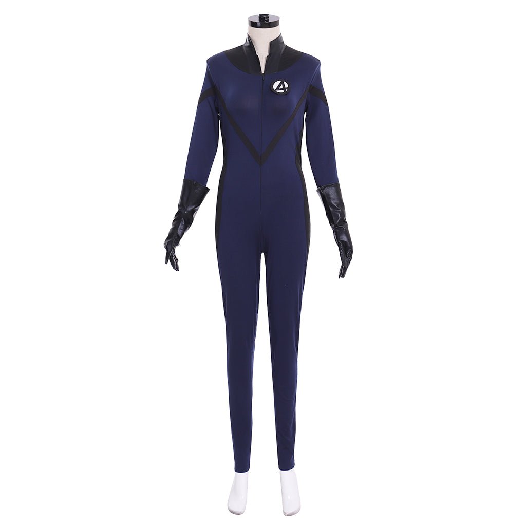 Navy Blue Spandex Fantastic Four Bodysuit Invisible Woman Cosplay Costume for Adults and Kids - Coscosmos