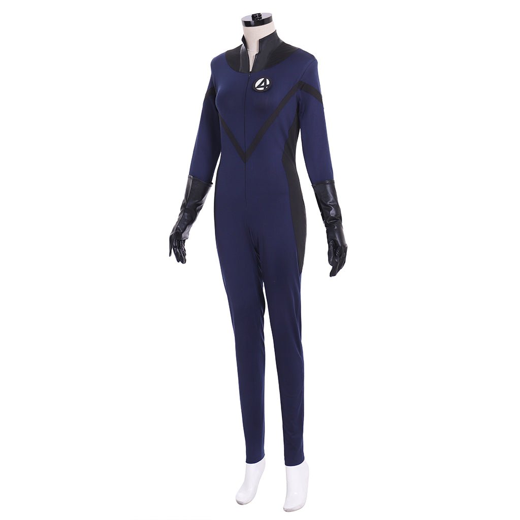 Navy Blue Spandex Fantastic Four Bodysuit Invisible Woman Cosplay Costume for Adults and Kids - Coscosmos