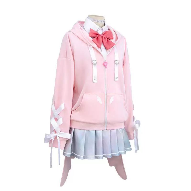 Needy Girl Overdose Amatsuka Sweater Cosplay Full Set Casual Outfit for Women - Coscosmos