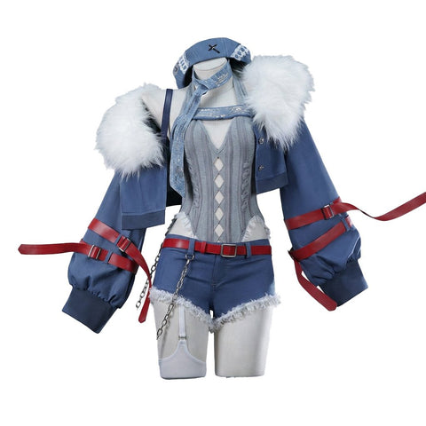 Neon Genesis Evangelion Rei Ayanami Cosplay Costume Rock Band Fanmade Female Outfit - Coscosmos