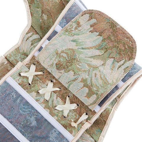 New Green Ribbon Halter Women's Bustier Corset Top - Elegant Cosplay Costume - Coscosmos