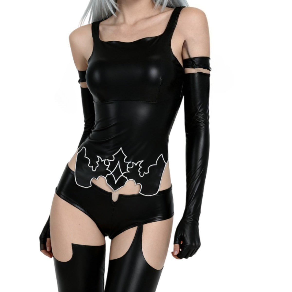 NieR:Automata Sexy YoRHa A2 Cosplay Costume Anime Latex Fitting Suit - Coscosmos
