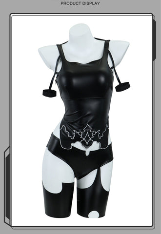 NieR:Automata Sexy YoRHa A2 Cosplay Costume Anime Latex Fitting Suit - Coscosmos