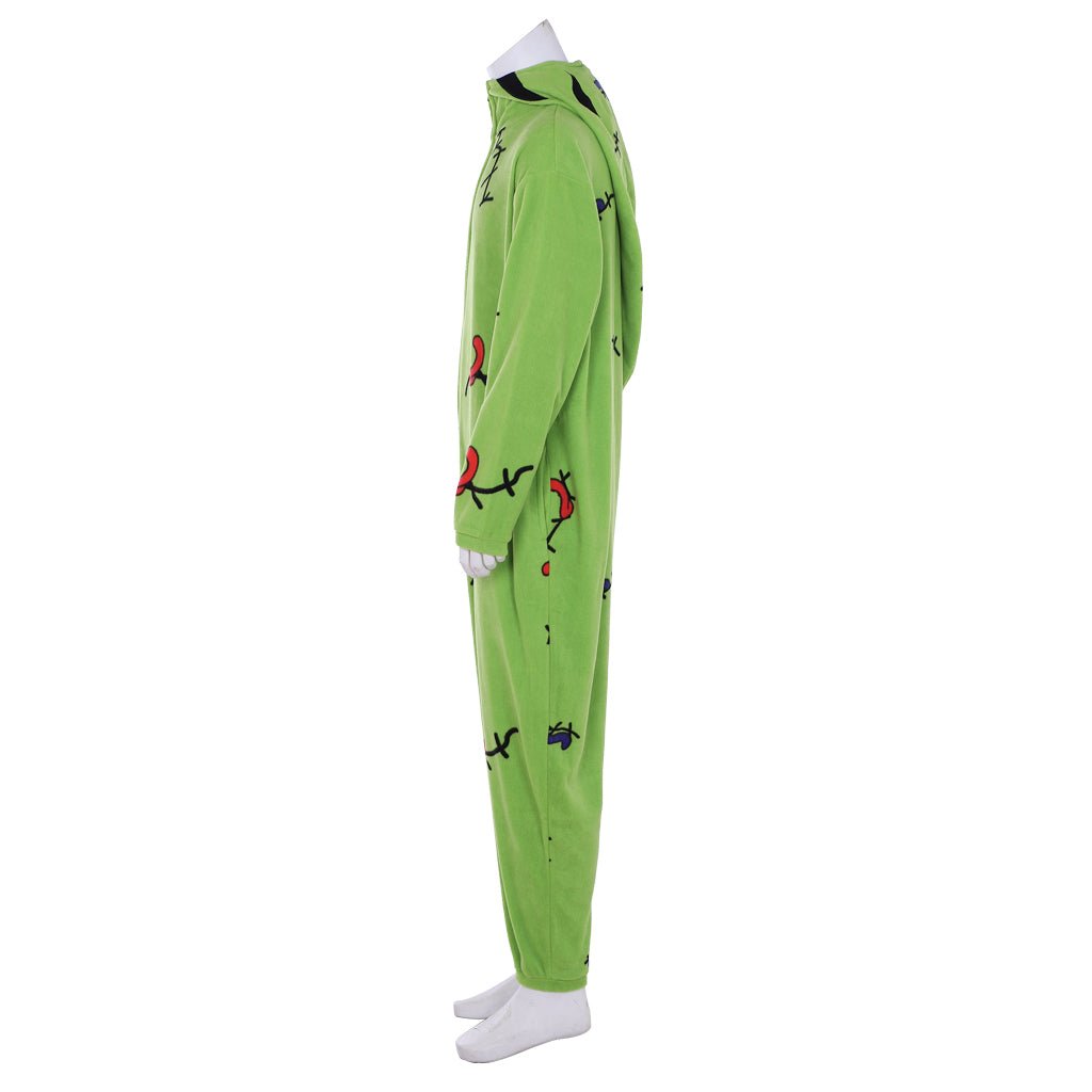 "Nightmare Before Christmas Oogie Boogie Cosplay Costume Kigurumi Union Suit - Soft & Cozy for Halloween, Conventions, and Events!" - Coscosmos