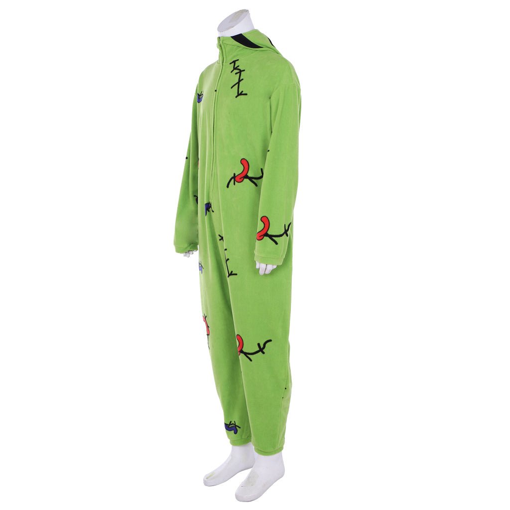 "Nightmare Before Christmas Oogie Boogie Cosplay Costume Kigurumi Union Suit - Soft & Cozy for Halloween, Conventions, and Events!" - Coscosmos