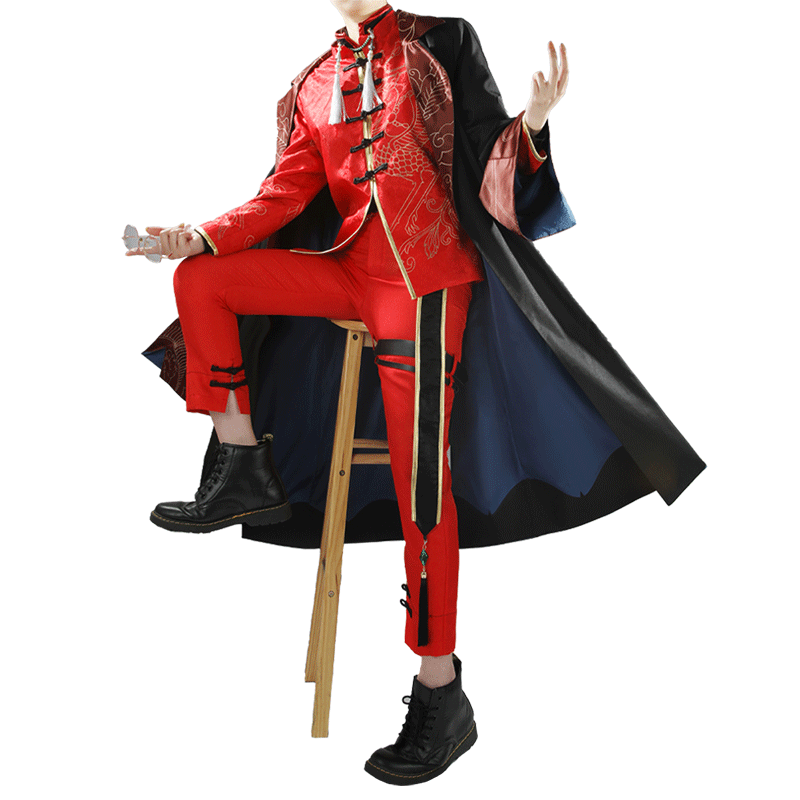 NIJISANji Minato Fuwa Four Gods Theme New Outfit Cosplay Costume - Coscosmos