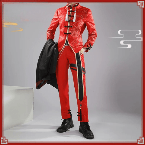 NIJISANji Minato Fuwa Four Gods Theme New Outfit Cosplay Costume - Coscosmos