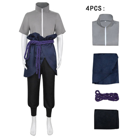Ninja Cosplay Costume Naruto Sasuke Uchiha Full Set Role Play Costume - Coscosmos