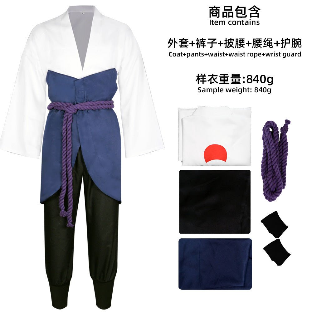 Ninja Cosplay Costume Naruto Sasuke Uchiha Full Set Role Play Costume - Coscosmos