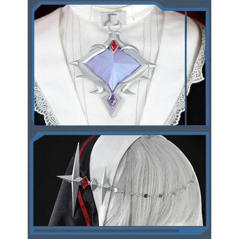 NU: Carnival Blanc - Silver Spell Nun Cosplay Costume Full Set - Coscosmos
