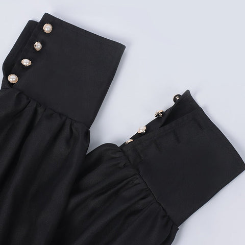 Nun Dress Slim Fit Long Lolita Long Sleeve Dress 2025 Autumn Winter Fashion Elegant - Coscosmos