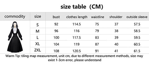 Nun Dress Slim Fit Long Lolita Long Sleeve Dress 2025 Autumn Winter Fashion Elegant - Coscosmos
