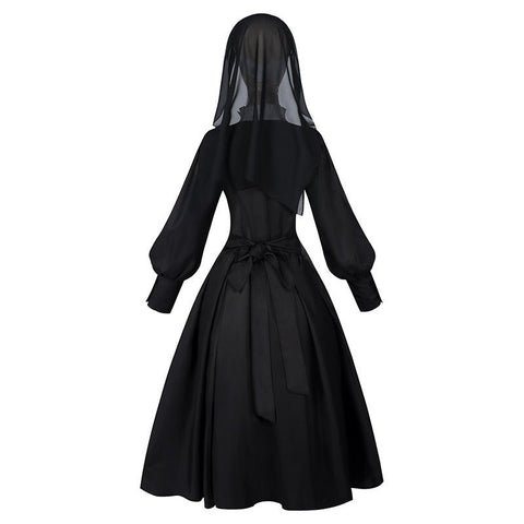 Nun Dress Slim Fit Long Lolita Long Sleeve Dress 2025 Autumn Winter Fashion Elegant - Coscosmos