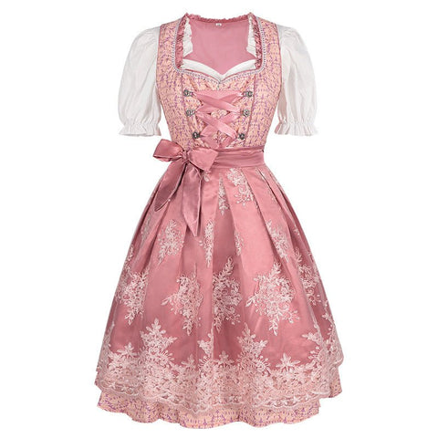 Oktoberfest Bavarian Maid Dress – Traditional German Beer Festival Costume for Women - Coscosmos
