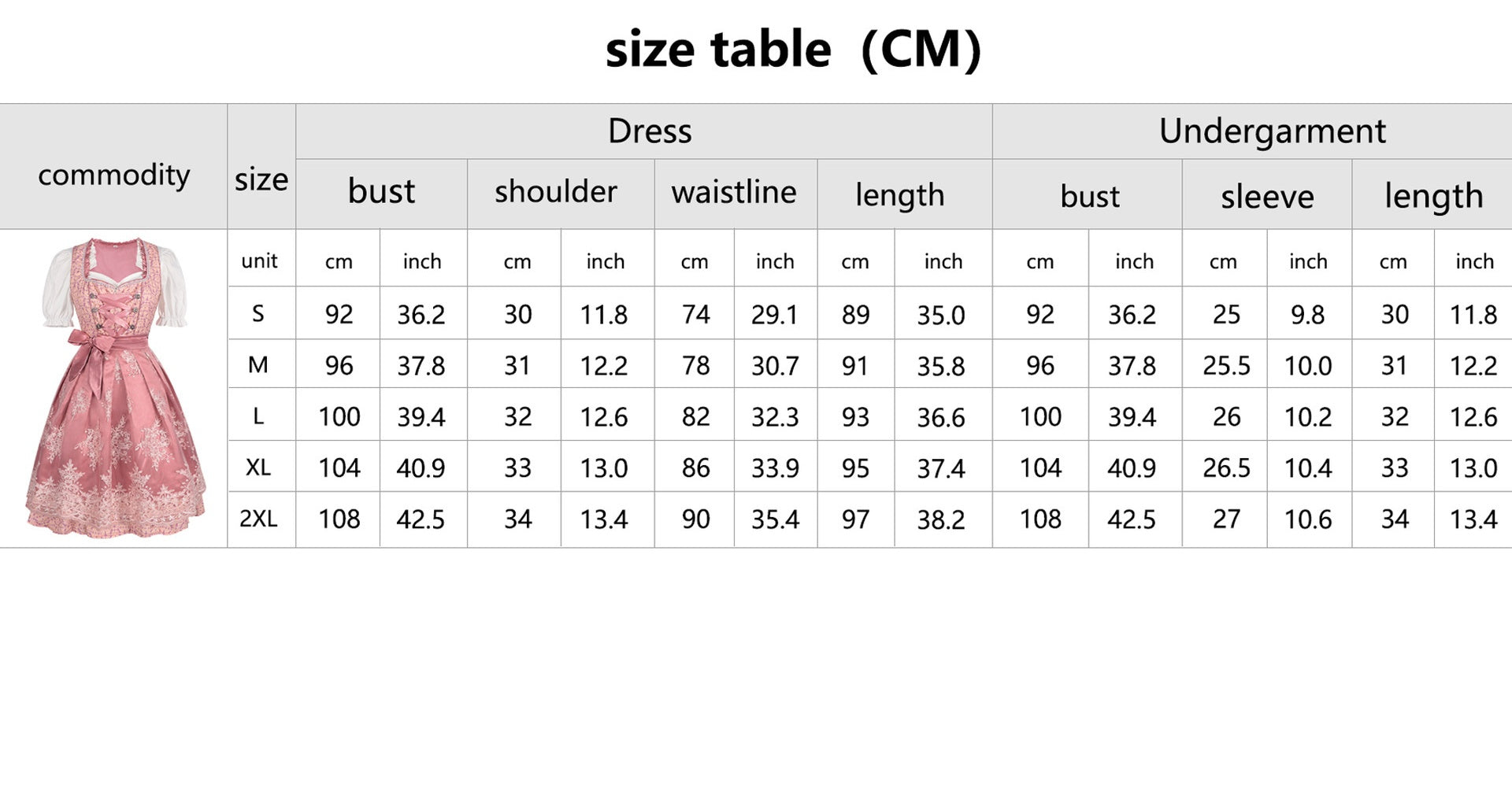 Oktoberfest Bavarian Maid Dress – Traditional German Beer Festival Costume for Women - Coscosmos