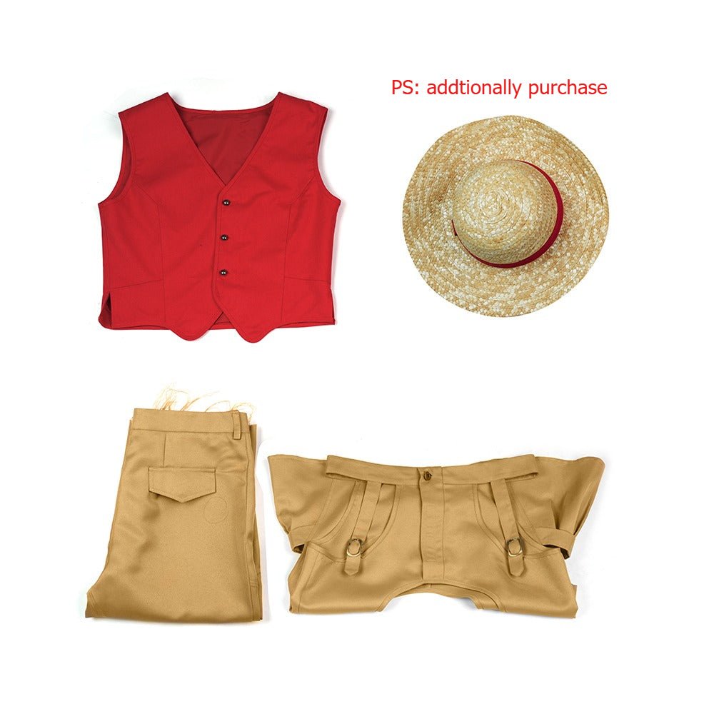 One Piece Live - Action Season 2 Monkey D. Luffy Cosplay Costume - Coscosmos