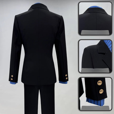 One Piece Sanji Suit Cosplay Costume - Elegant Black Blazer Set - Coscosmos