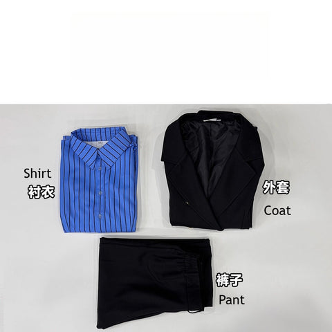 One Piece Sanji Suit Cosplay Costume - Elegant Black Blazer Set - Coscosmos