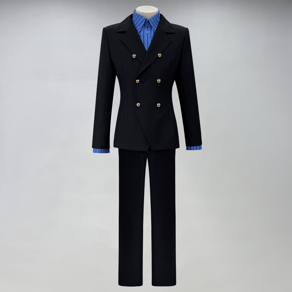 One Piece Sanji Suit Cosplay Costume - Elegant Black Blazer Set - Coscosmos