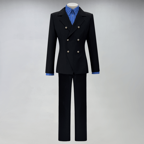 One Piece Sanji Suit Cosplay Costume - Elegant Black Blazer Set - Coscosmos