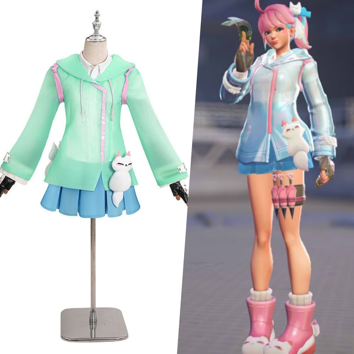 Overwatch Cosplay Costume - Kiriko Raincoat Cos Anime Game Outfit - Coscosmos