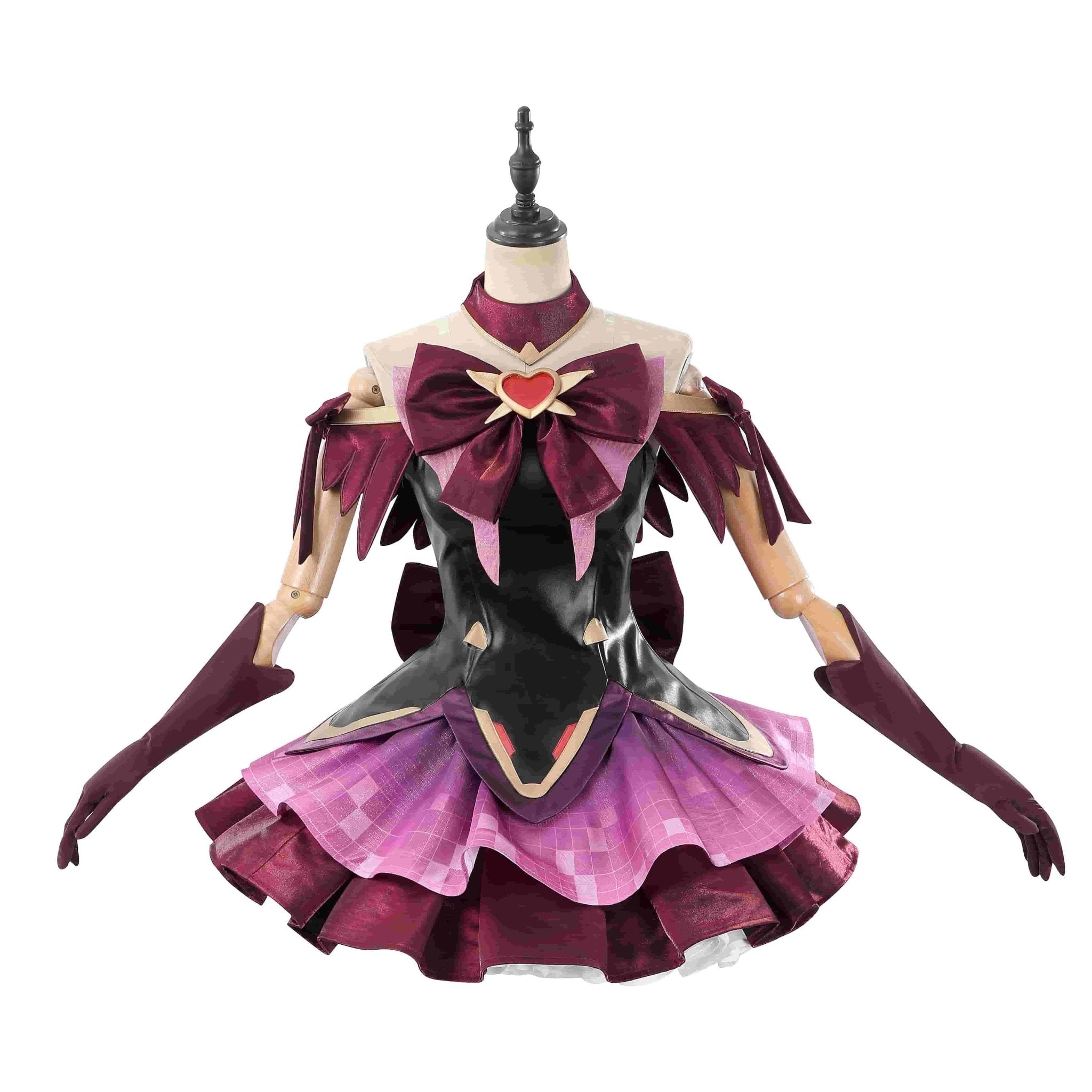 Overwatch D.Va Magical Girl Juno Red Black Cosplay Costume - Coscosmos