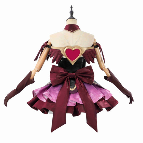 Overwatch D.Va Magical Girl Juno Red Black Cosplay Costume - Coscosmos