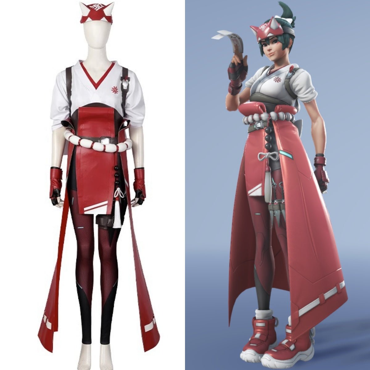 Overwatch Kiriko Cosplay Costume Original Skin Role Play Outfit for Game Fans - Coscosmos
