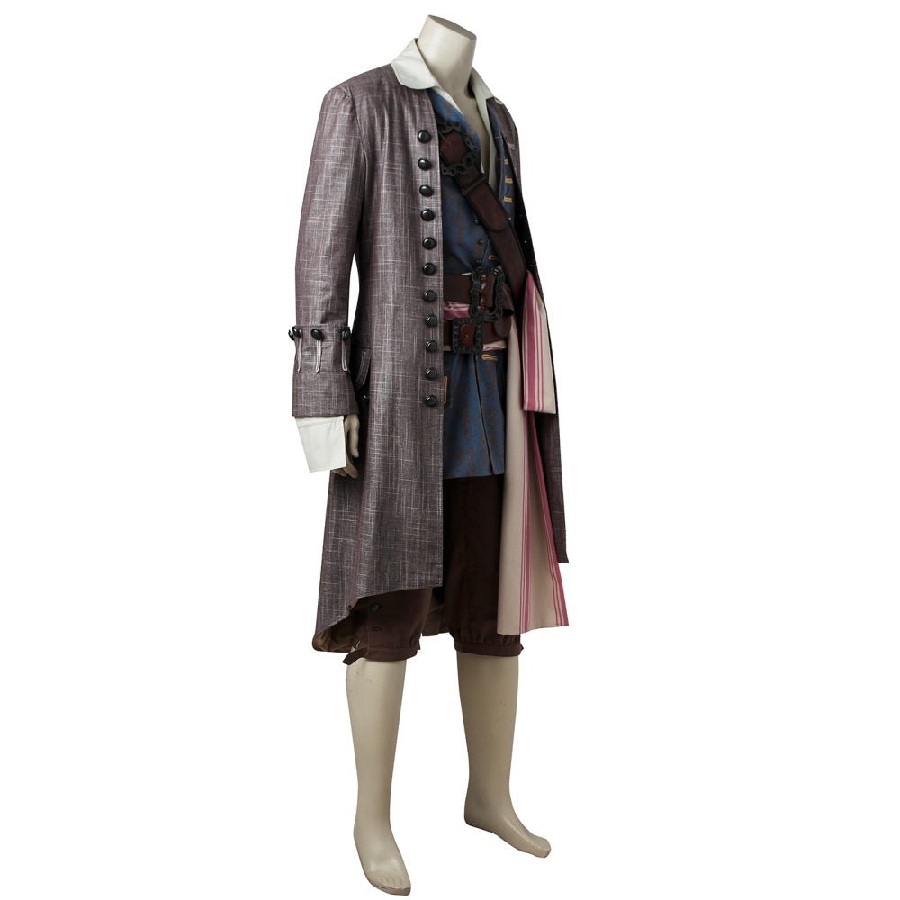 Pirates of the Caribbean 5 Dead Men Tell No Tales Captain Jack Sparrow Cosplay Costume - Coscosmos