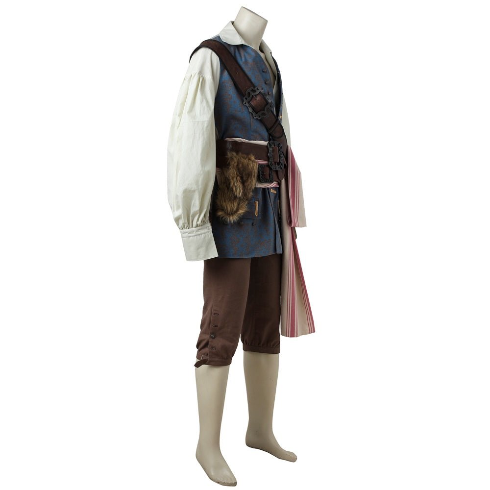 Pirates of the Caribbean 5 Dead Men Tell No Tales Captain Jack Sparrow Cosplay Costume - Coscosmos