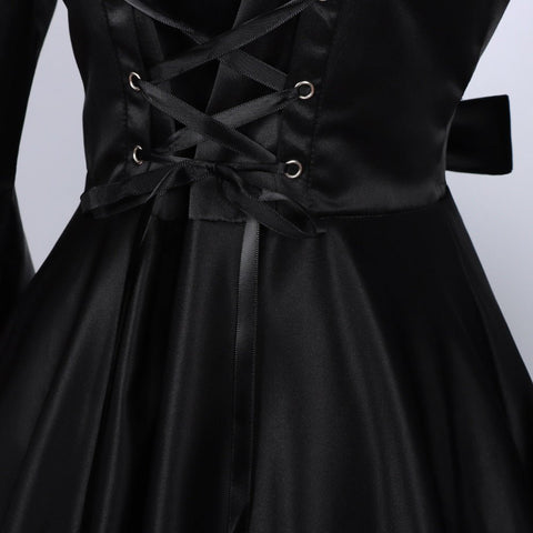 Plus Size Gothic Dress Renaissance Hooded Costume for Women Halloween Party Cosplay - Coscosmos