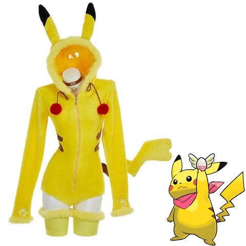 Pokémon Adorable Yellow Plush Cosplay Jumpsuit for Women/Men - Coscosmos
