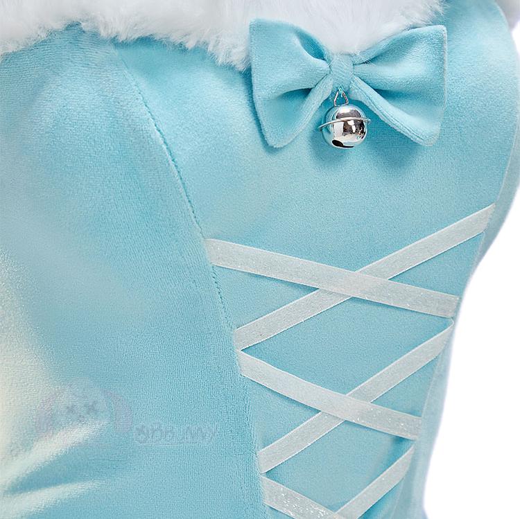 Pokémon Cosplay Christmas Winter Plush Cape Dress Costume - Coscosmos