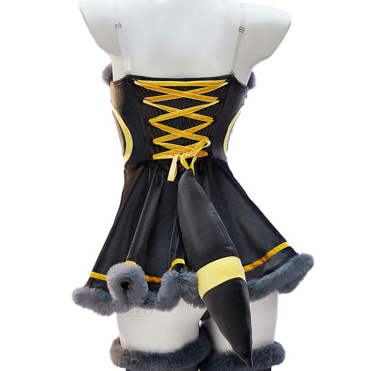 Pokémon Cosplay Christmas Winter Plush Cape Dress Costume - Coscosmos