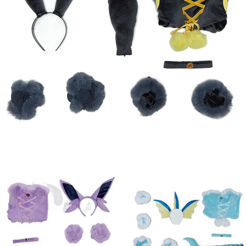 Pokémon Cosplay Christmas Winter Plush Cape Dress Costume - Coscosmos