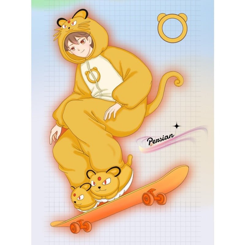 Pokemon Diglett Cosplay Pajamas Onesie - Cute Anime Cartoon Character Costume for Men Women Couples Halloween Party - Coscosmos