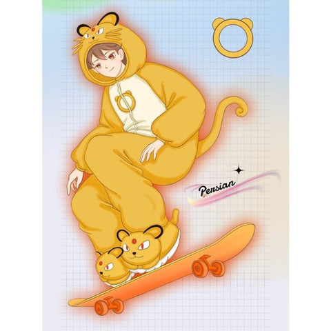 Pokemon Diglett Cosplay Pajamas Onesie - Cute Anime Cartoon Character Costume for Men Women Couples Halloween Party - Coscosmos