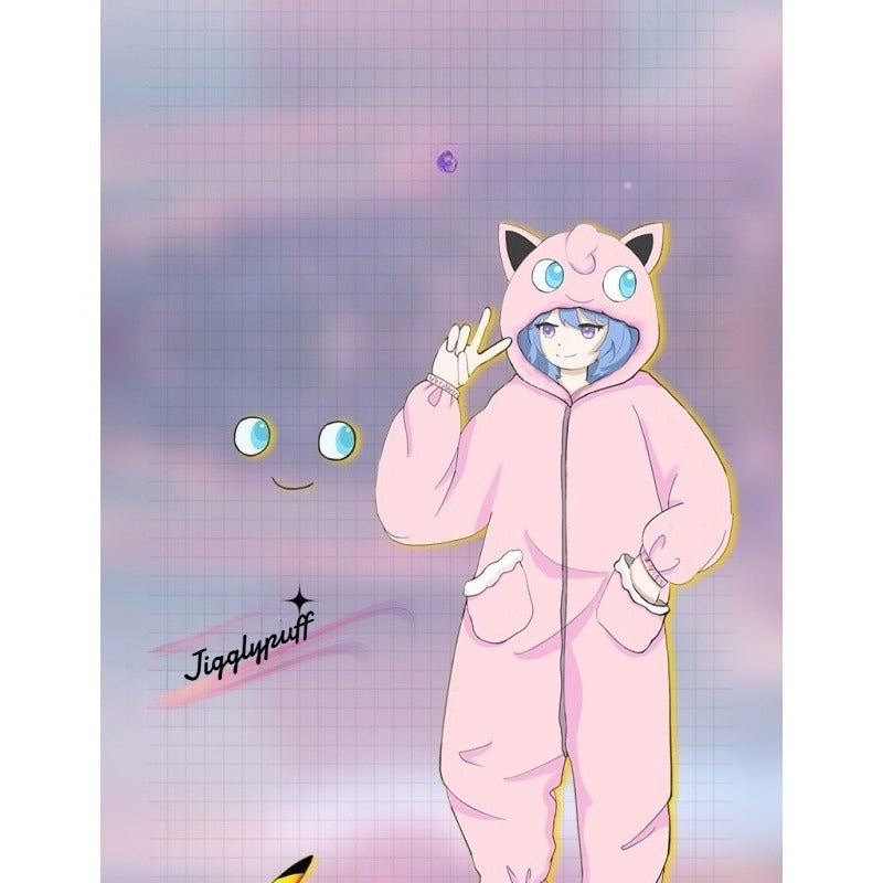 Pokemon Diglett Cosplay Pajamas Onesie - Cute Anime Cartoon Character Costume for Men Women Couples Halloween Party - Coscosmos