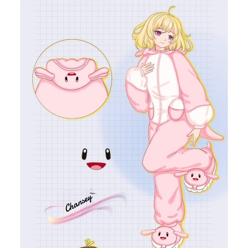 Pokemon Diglett Cosplay Pajamas Onesie - Cute Anime Cartoon Character Costume for Men Women Couples Halloween Party - Coscosmos