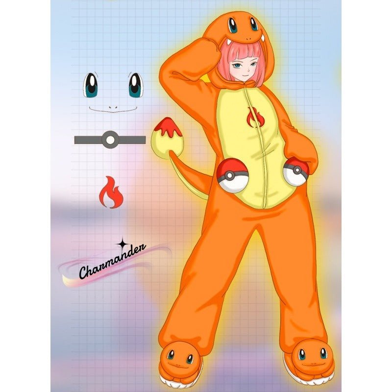Pokemon Diglett Cosplay Pajamas Onesie - Cute Anime Cartoon Character Costume for Men Women Couples Halloween Party - Coscosmos