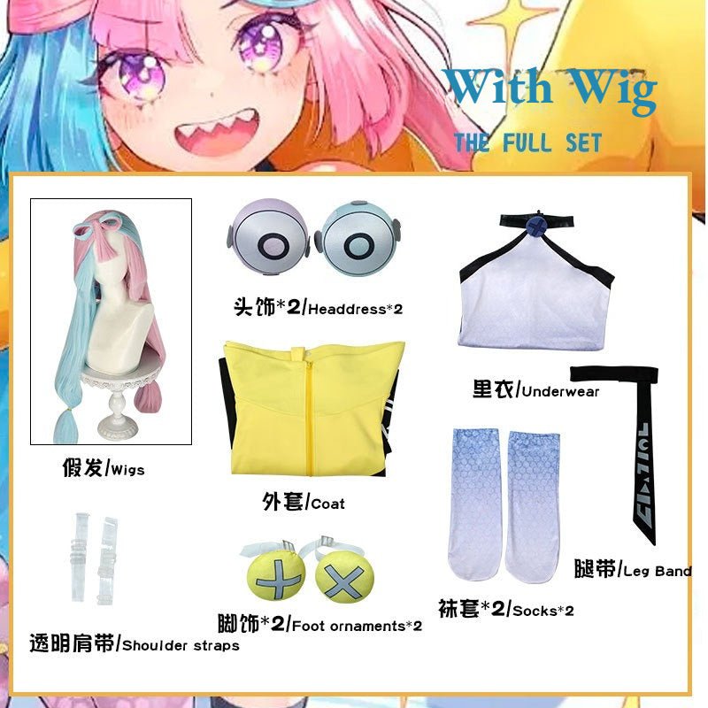 Pokémon Scarlet and Violet Cosplay Costume - Gym Leader & Streamer Iono Cosplay Set - Coscosmos