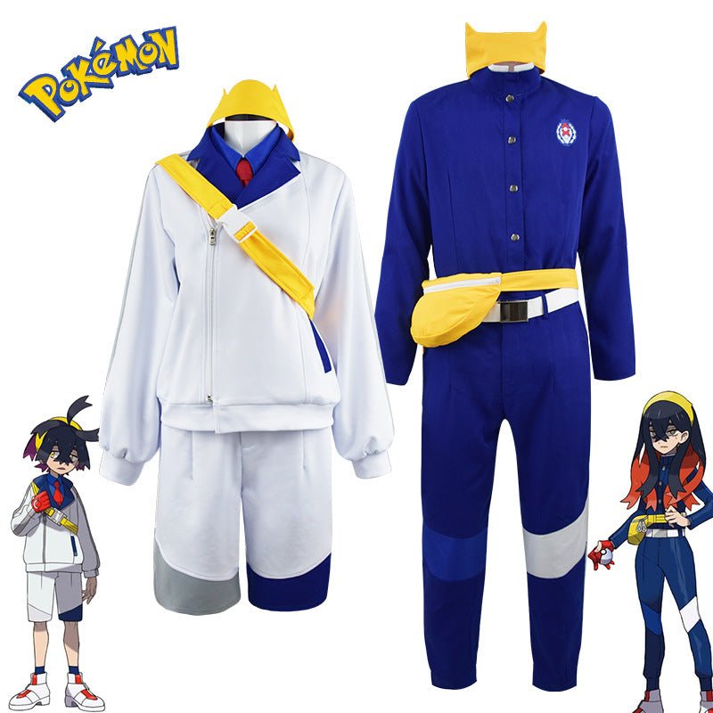 Pokémon Scarlet and Violet DLC The Indigo Disk Kieran and Carmine Cosplay Costume Full Set - Coscosmos