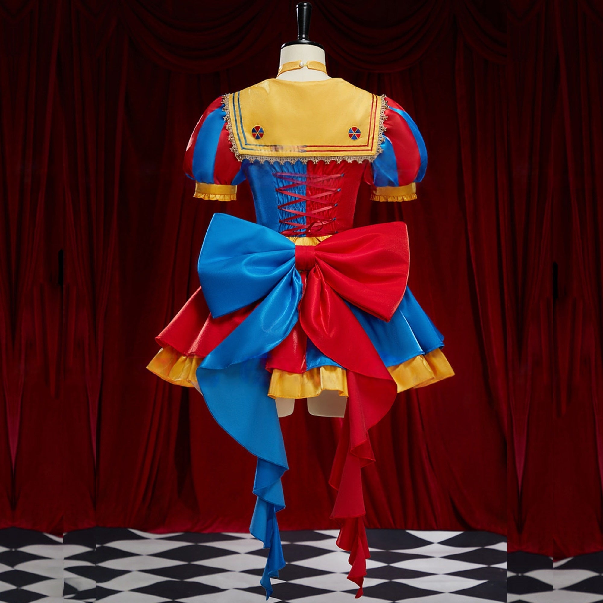 Pomni Cosplay Dress | Jester Sailor Lolita Dress | The Amazing Digital Circus Fan Clothing - Coscosmos
