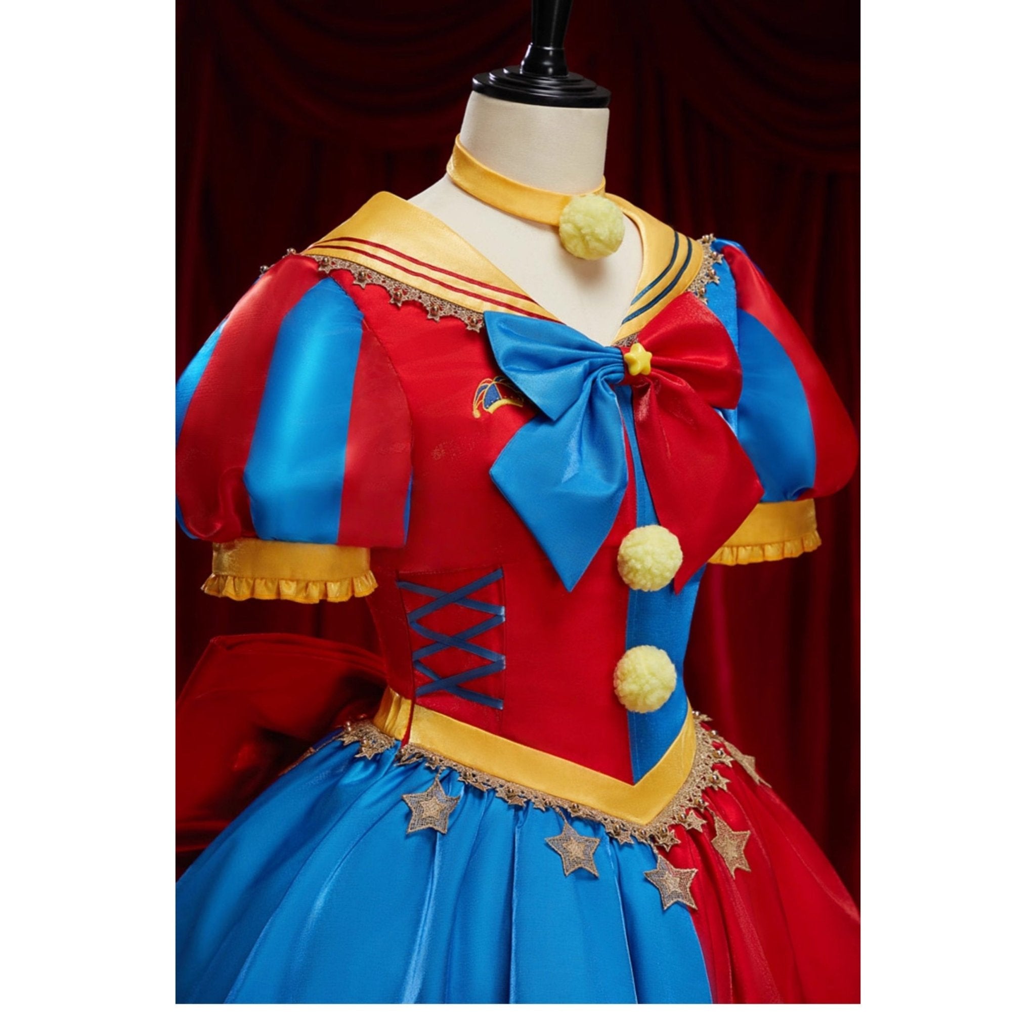 Pomni Cosplay Dress | Jester Sailor Lolita Dress | The Amazing Digital Circus Fan Clothing - Coscosmos