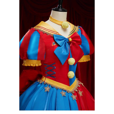 Pomni Cosplay Dress | Jester Sailor Lolita Dress | The Amazing Digital Circus Fan Clothing - Coscosmos