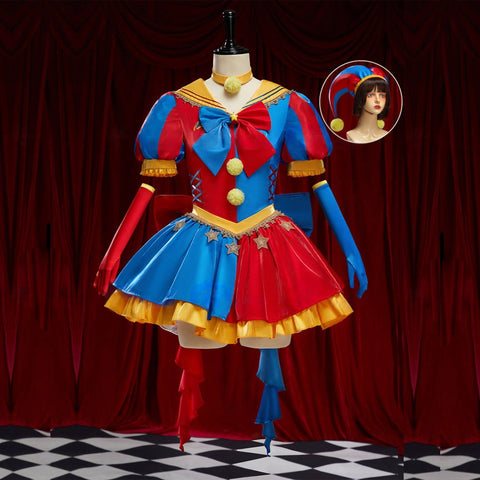 Pomni Cosplay Dress | Jester Sailor Lolita Dress | The Amazing Digital Circus Fan Clothing - Coscosmos
